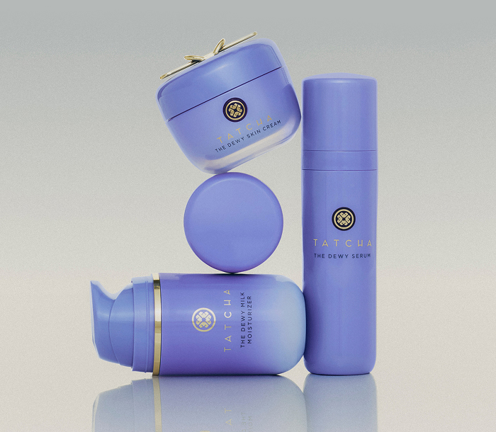 A selection of dewy skin products