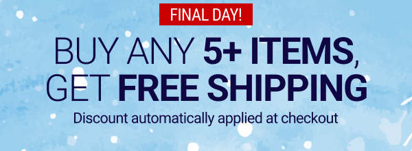 buy any 5 items, get free shipping