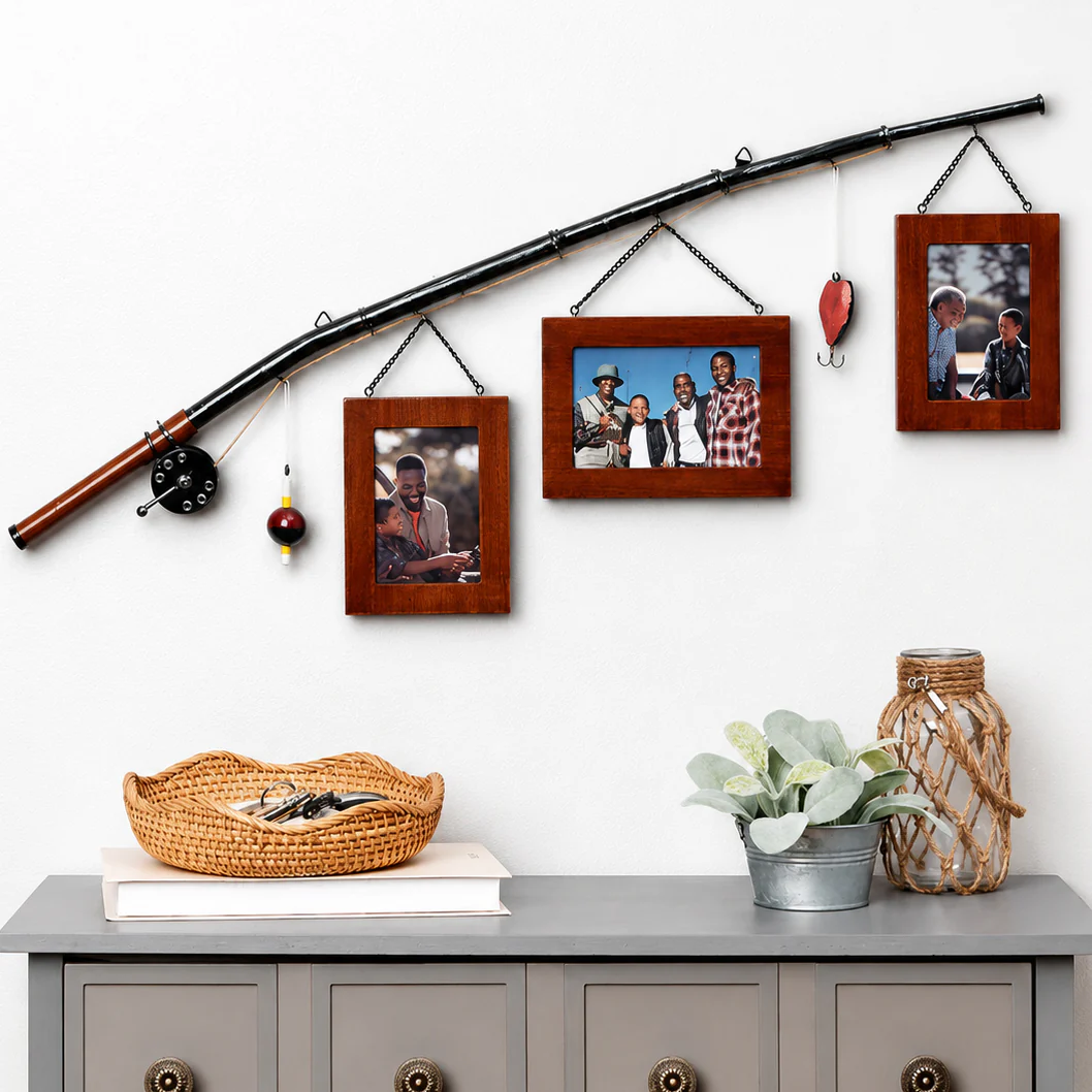 Image of Fishing Themed Decor with Hanging Frames
