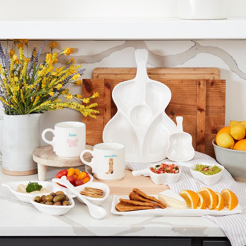 Image of Dolly Parton Tableware - Mugs, Dip Bowl, Platter, or Condiment Set