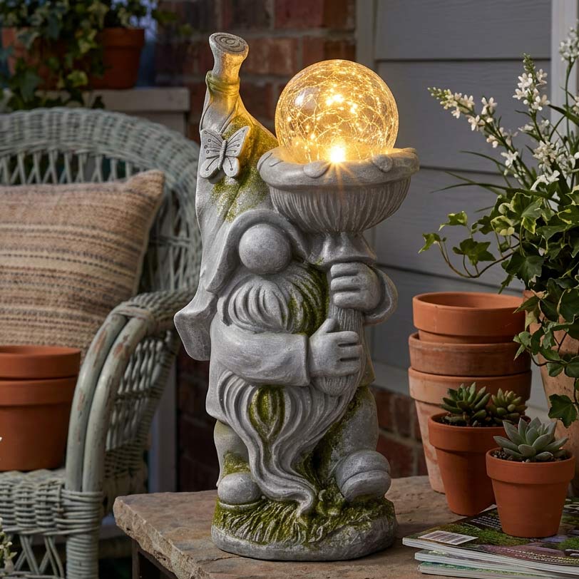 Image of Solar Gnome Garden Statue