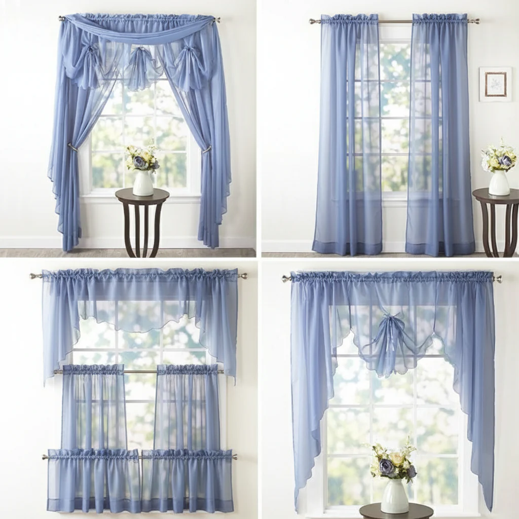 Image of Emelia Voile Sheer Window Collection