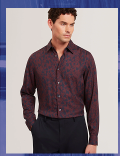 AKSELLE Dark Floral Print Woven Shirt