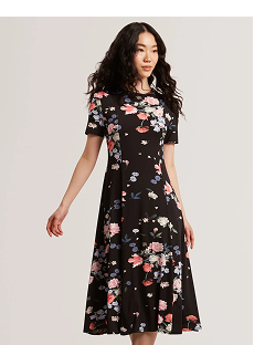SHORT SLEEVE JERSEY MAXI DRESS