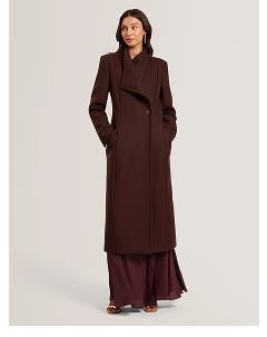 MINDEE Wool Rich Hourglass Longline Wrap Coat