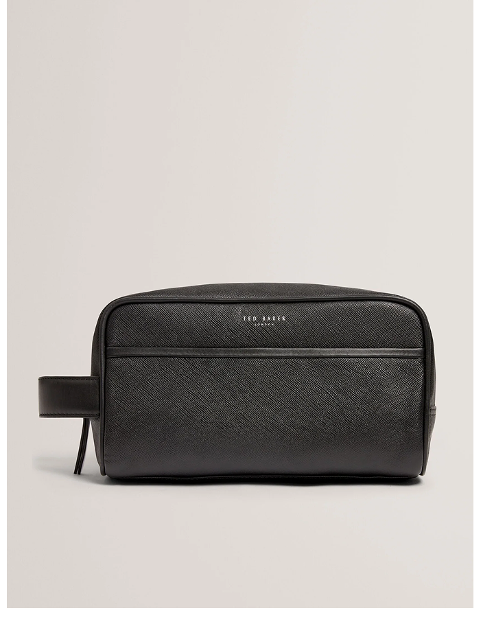 SAMBERG Saffiano Leather Branded Washbag
