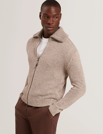  VARINK | TAUPE VARINK | TAUPE VARINK | TAUPE VARINK | TAUPE VARINK | TAUPE Wishlist VARINK Twisted Yarn Knit Zip-Through Jumper