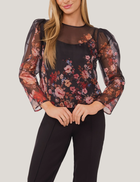 FLORABELLE Organza Blouse