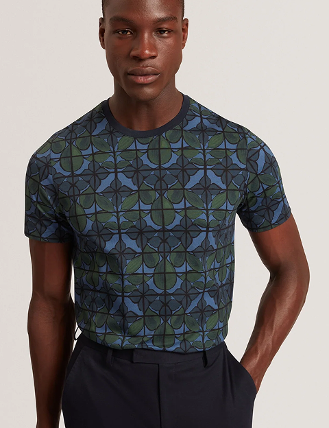 JAAKUB Stained Glass Print Cotton T-Shirt