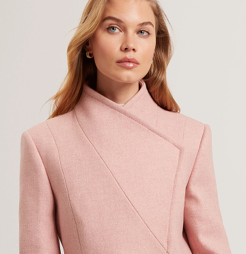 EVIGNA Wool Rich Hourglass Short Wrap Coat