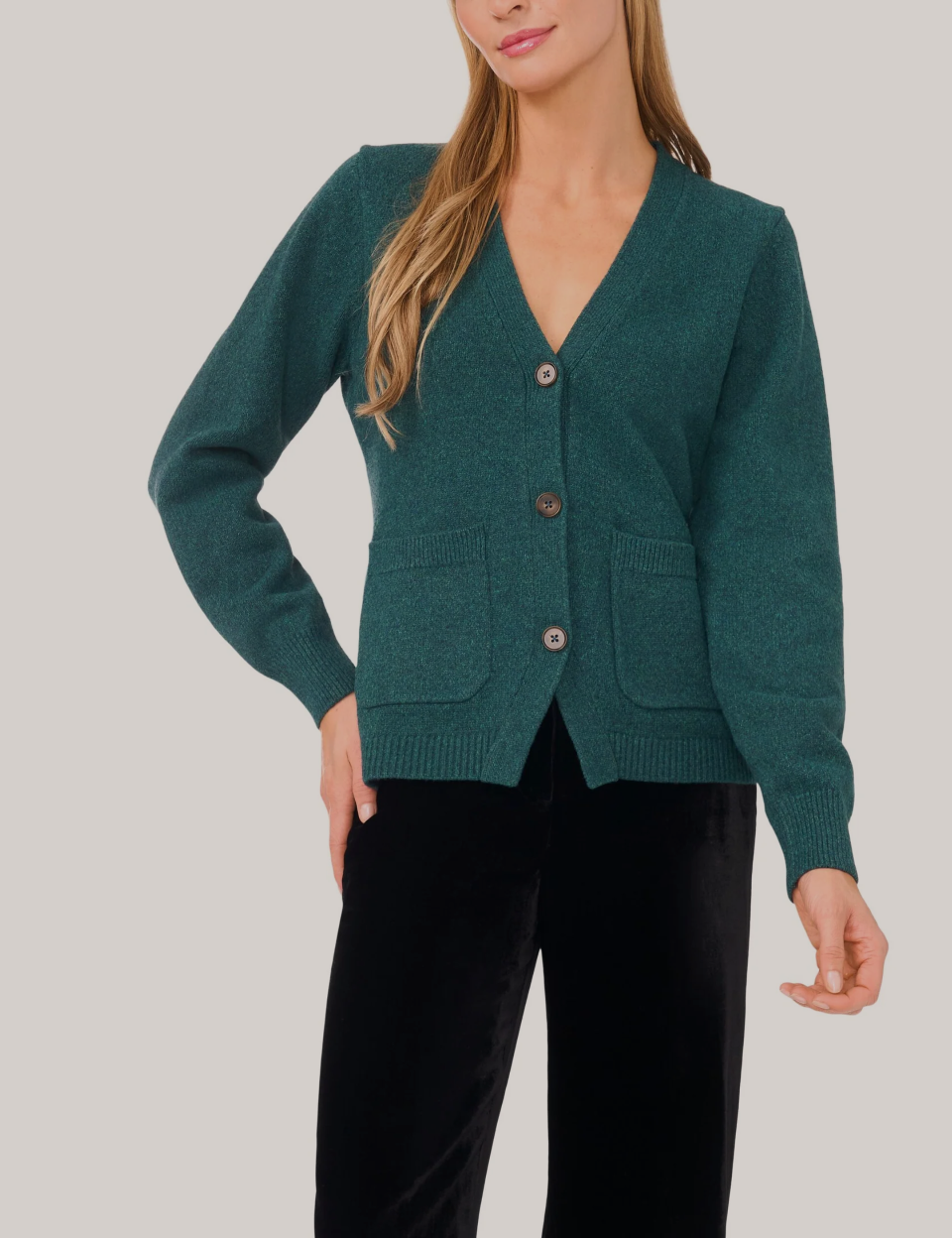 ROWEN V-Neck Button Down Cardigan