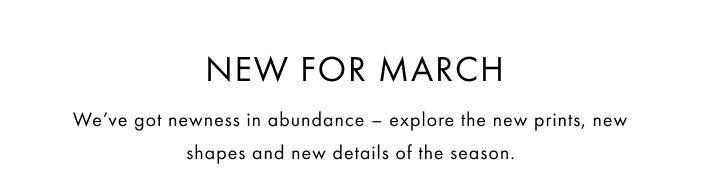 New For March