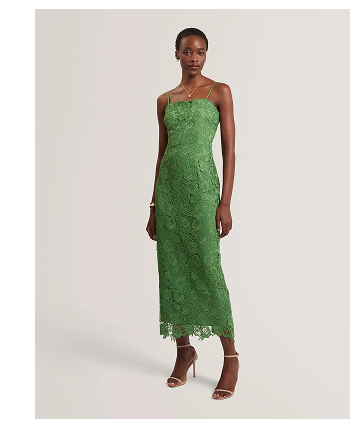 MALORIE Rose Lace Tube Dress