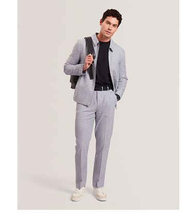 ASHLEYJ Linen Cotton Zip-Up Harrington Jacket