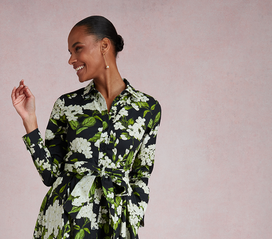 ANNA Long Sleeve Shirt Dress