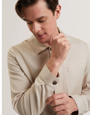 RUBINOJ Smart Woven Cotton Harrington Jacket
