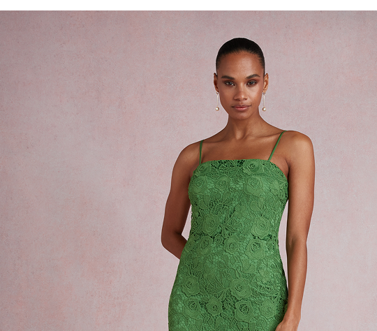MALORIE Rose Lace Tube Dress