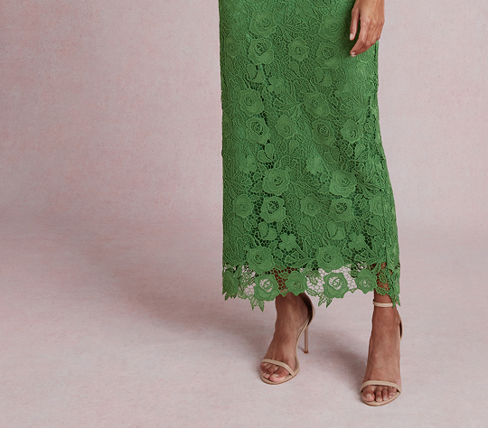 MALORIE Rose Lace Tube Dress