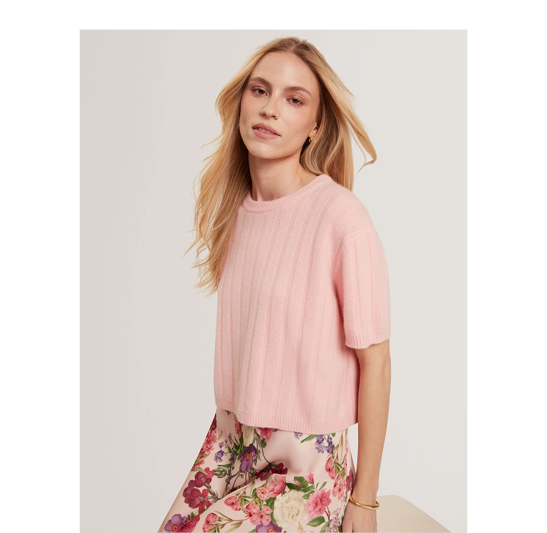 SHERRY Cashmere Rib Pull Over Sweater
