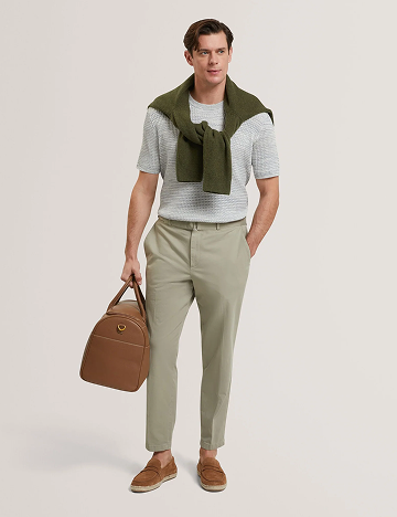 KELEPA Short Sleeve Relaxed Fit Textured Knit T-Shirt