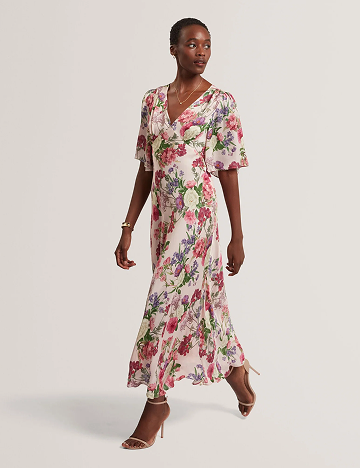 BRIAR V-Neck Flutter Sleeve Dress