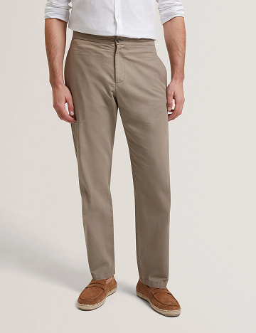MAURCE Straight Leg Cotton Linen Pants