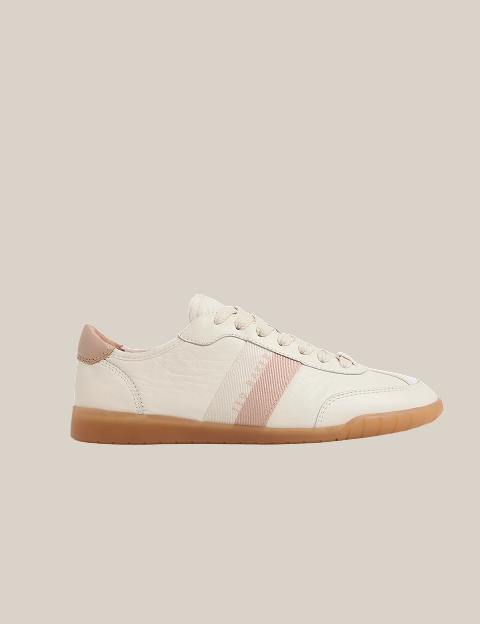 BEA Logo Stripe Leather Sneakers