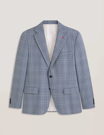WRIGHT Soft Check Modern Fit Wool Suit Jacket
