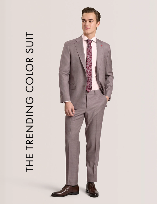 WRIGHT Sharkskin Wool Modern Fit Suit Jacket