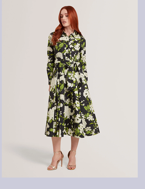 ANNA Long Sleeve Shirt Dress