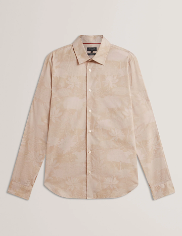 OCANIA Faded Floral Cotton Long Sleeve Shirt