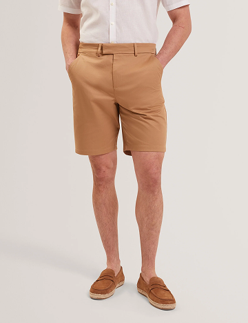 LOWETON Slim Leg Stretch Cotton Chino Shorts
