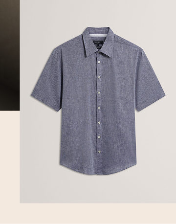 WRYTE Short Sleeve Linen Cotton Woven Shirt