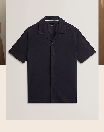 THOVAN Textured Floral Relaxed Short Sleeve Shirt