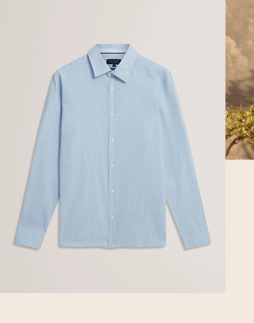 PRYNN Linen Cotton Woven Long Sleeve Shirt