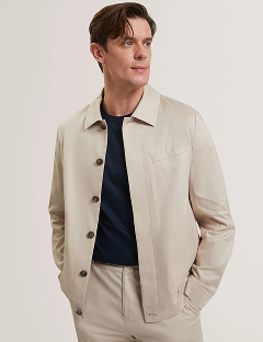 RUBINOJ Smart Woven Cotton Harrington Jacket