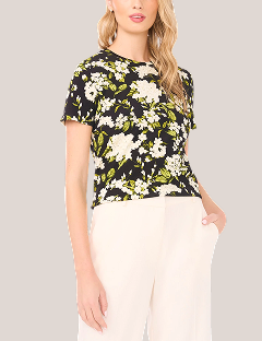 WILLOW Floral Cotton Short Sleeve T-Shirt