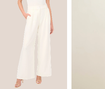 BEATRICE Linen Blend Tailored Wide Leg Pants