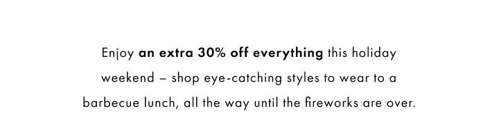 Extra 30% Off Sitewide