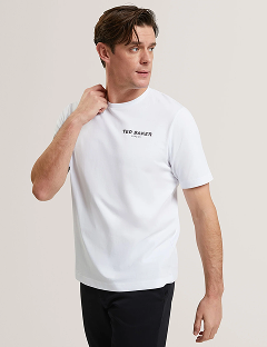 RAMOSS Flamingo Back Graphic Cotton T-Shirt