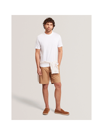 HEMINWY Jacquard Textured Grid Cotton T-Shirt