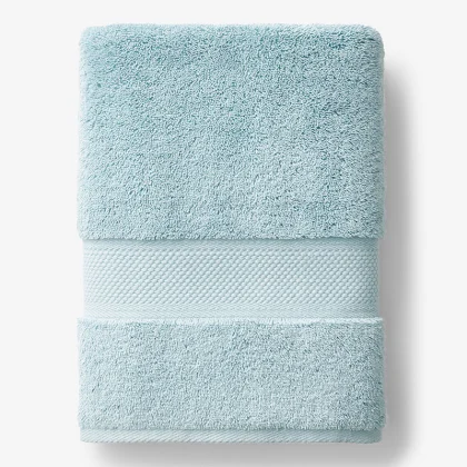 Image of Sterling Supima® Cotton Bath Sheet - Teal/Turquoise Blue