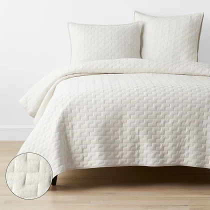 Image of Air Layer Quilt - Off White, Light Warmth, Twin/Twin XL - Ivory, Cotton