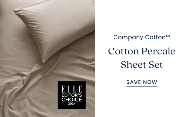 company cotton percale sheet set