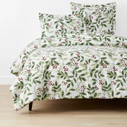 Image of Holiday Print Classic Ultra-Cozy Cotton Velvet Flannel Duvet Cover