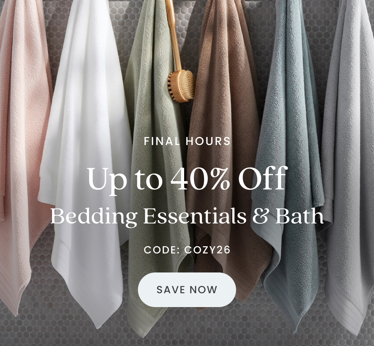 Up to 40% Off Bedding Essentials & Bath