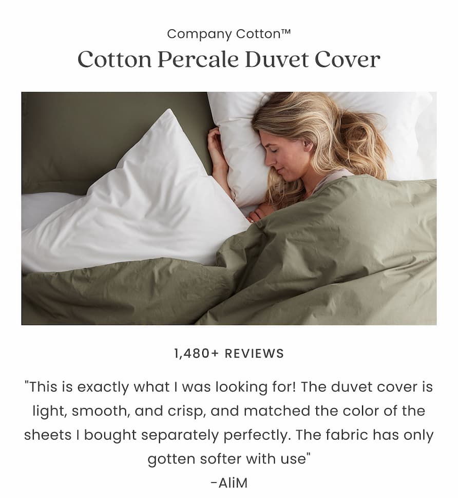 Cotton Percale Duvet Cover