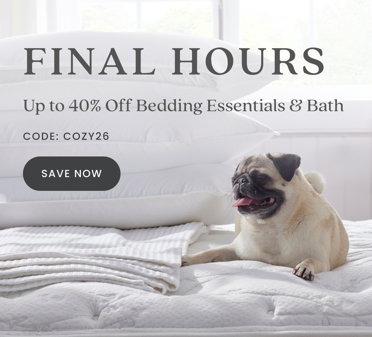 Up to 40% Off Bedding Essentials & Bath