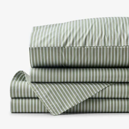 Image of Tira Floral Classic Cool Cotton Percale Bed Sheet Set