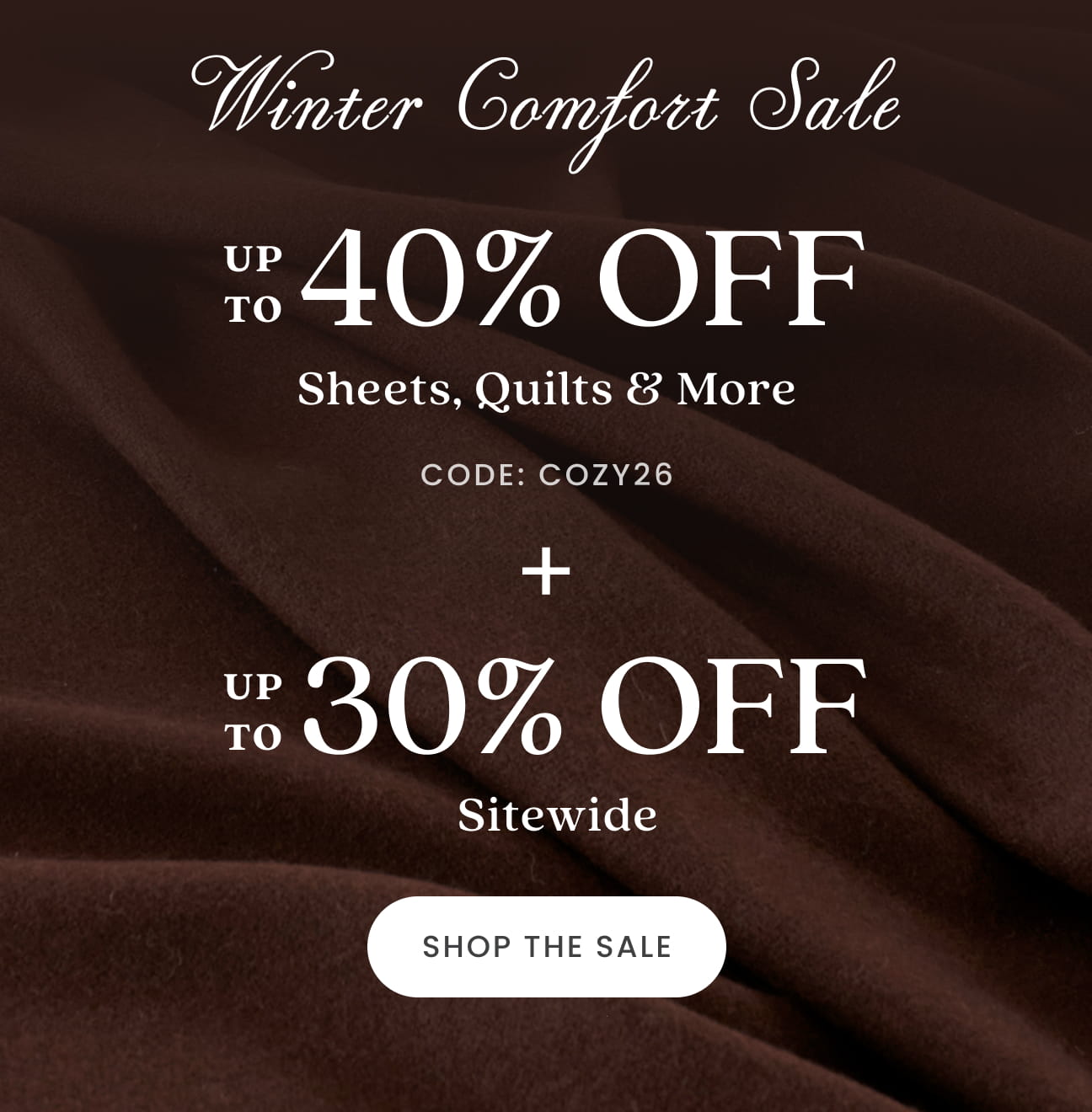 Winter Comfort Sale
